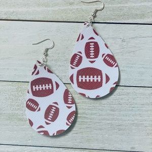 Faux Printed Leather Earrings